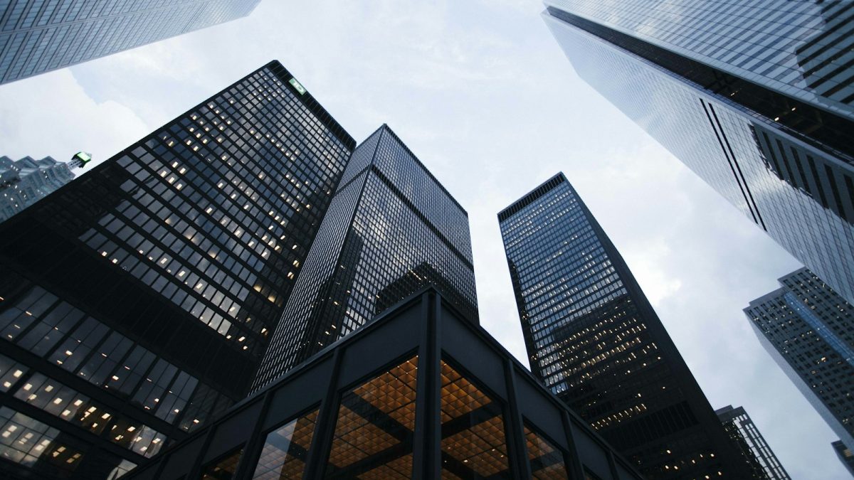 Davis Road commercial property skyline with office towers and traffic in Lahore