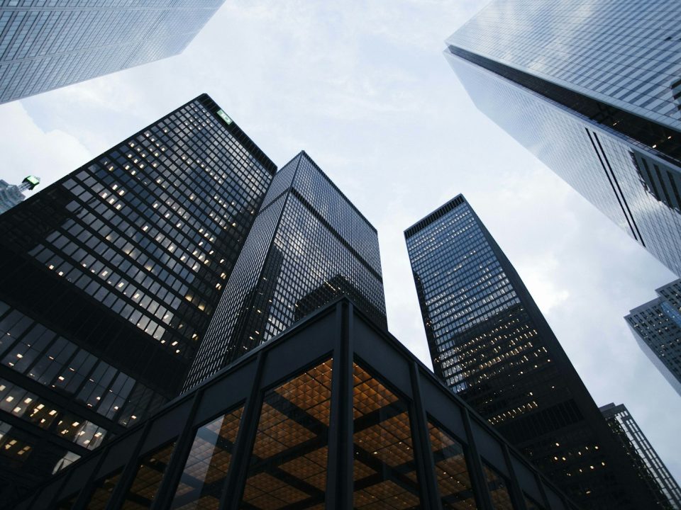 Davis Road commercial property skyline with office towers and traffic in Lahore